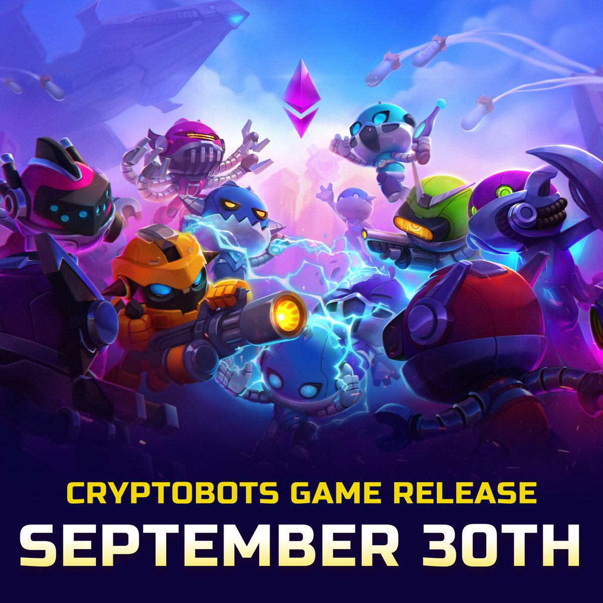 cryptobots_game's tweet photo. The Cryptobots Game releases on September 30th! π
π The number of players at launch is limited! Sign up for the queue to be the first to play Cryptobots and earn more with less competition!
π Sign up now: https://t.co/fv65t4kNte
#Cryptobots #NFTGame #P2E #CryptobotsGame https://t.co/OMxEz7lSbp