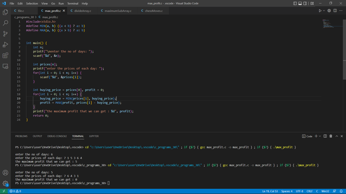 RamyaKorupolu's tweet image. Day-21/30
Program to find the maximum profit from the given prices.
#coding
#30daycodingchallenge
@theedumoon