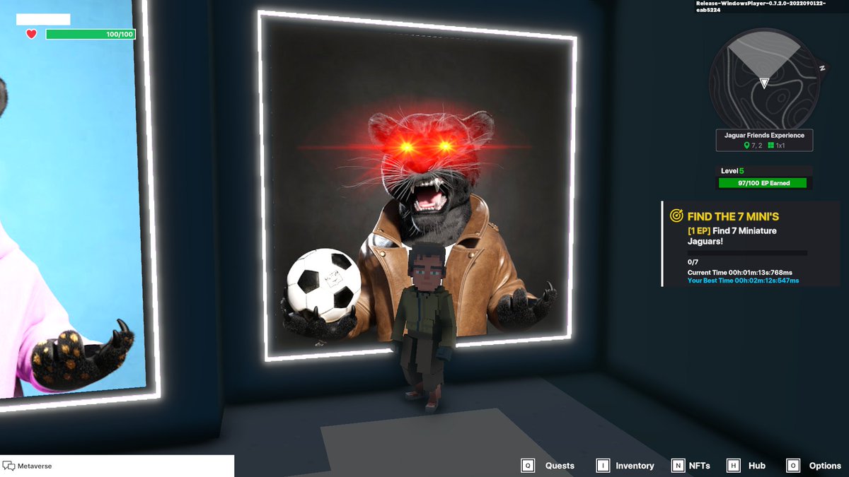 observentoir's tweet photo. @TheSandboxGame @jagfriends_nft I just finished my quest on 
@jagfriends_nft
 experience on the #sandboxalphaS3 for a chance to win a Season 3 Alpha Pass! Here I am in Legendaries Room, check out my screenshot!

#jaguarfriends https://t.co/8YrH1WrN0S