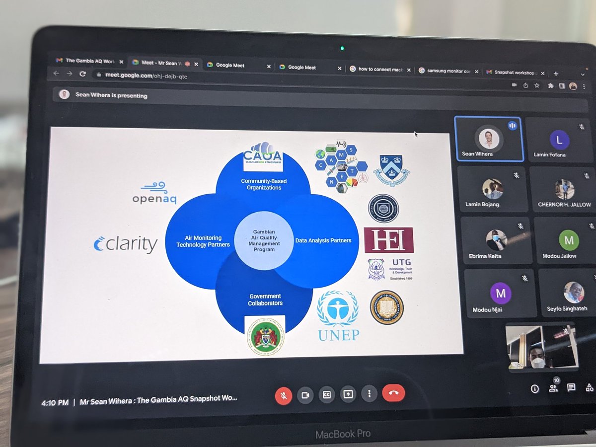 cleanaironea's tweet image. Reliable air quality data is important for generating actionable solutions for clean air and there should be a clear transparency in bringing these solutions. #SeanWihera of @JoinClarity. Snapshot AQ Workshop - The Gambia.