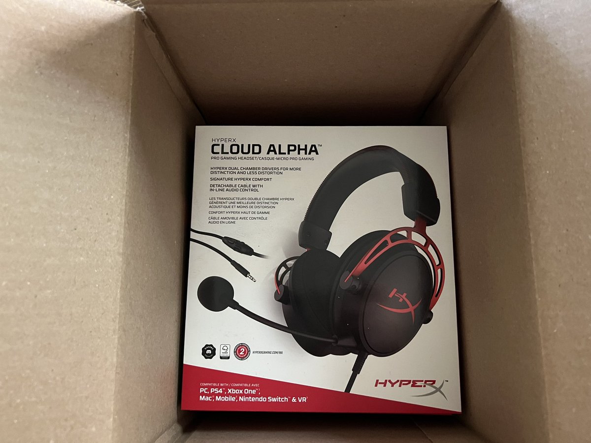 ReallyIsaac's tweet photo. Huge shoutout to @Metal_Mitch_TTV for the #HyperXCloudAlpha headphones! Won this on his 24hr stream giveaway last week. Follow his socials and watch him on #Twitch! Thanks again, Mitch! You rock! https://t.co/zGBkHPluq5