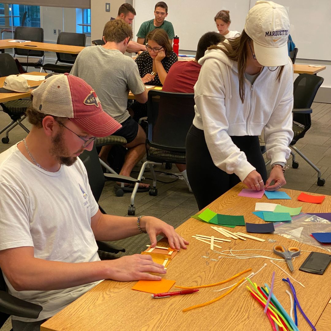 MUCollegeofComm's tweet photo. COMM/ MEEN 4931 is an interdisciplinary course taught by @PresLovell, @DaveWilcoxMU  and Dr. Carmel Ruffolo focusing on diverse aspects of the product realization process. @MUEngineering https://t.co/Vrpxv0uteR
