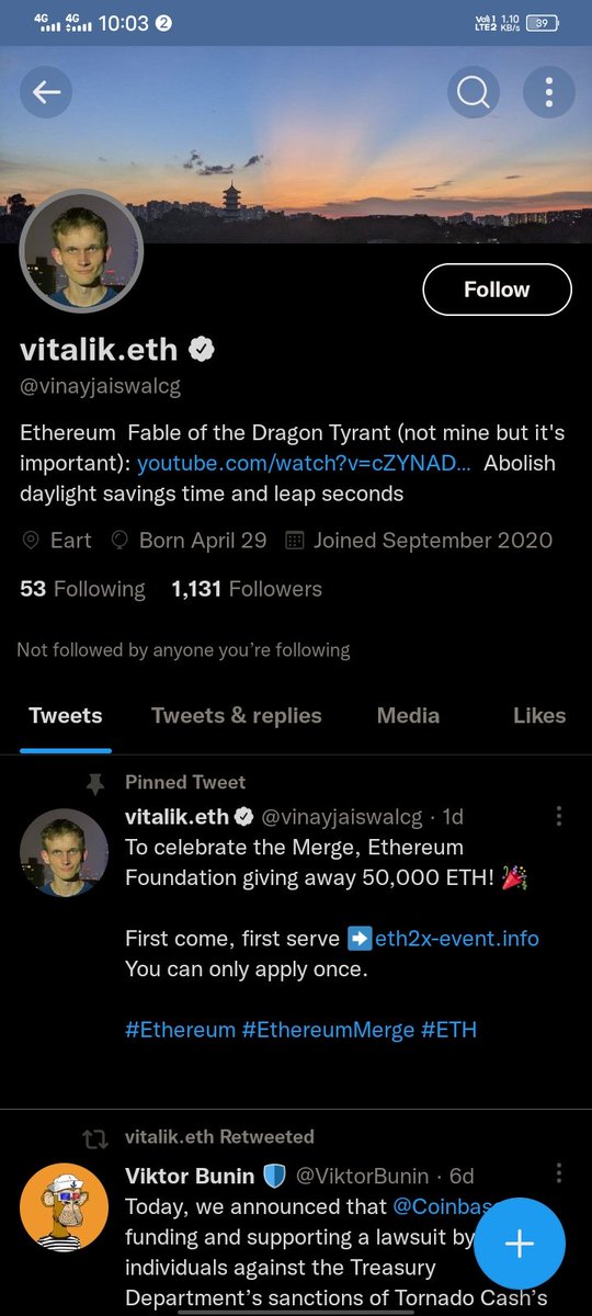 sanbvap's tweet photo. Eth founder @VitalikButerin s fake verified accounts below... https://t.co/KGPHT6KGYh