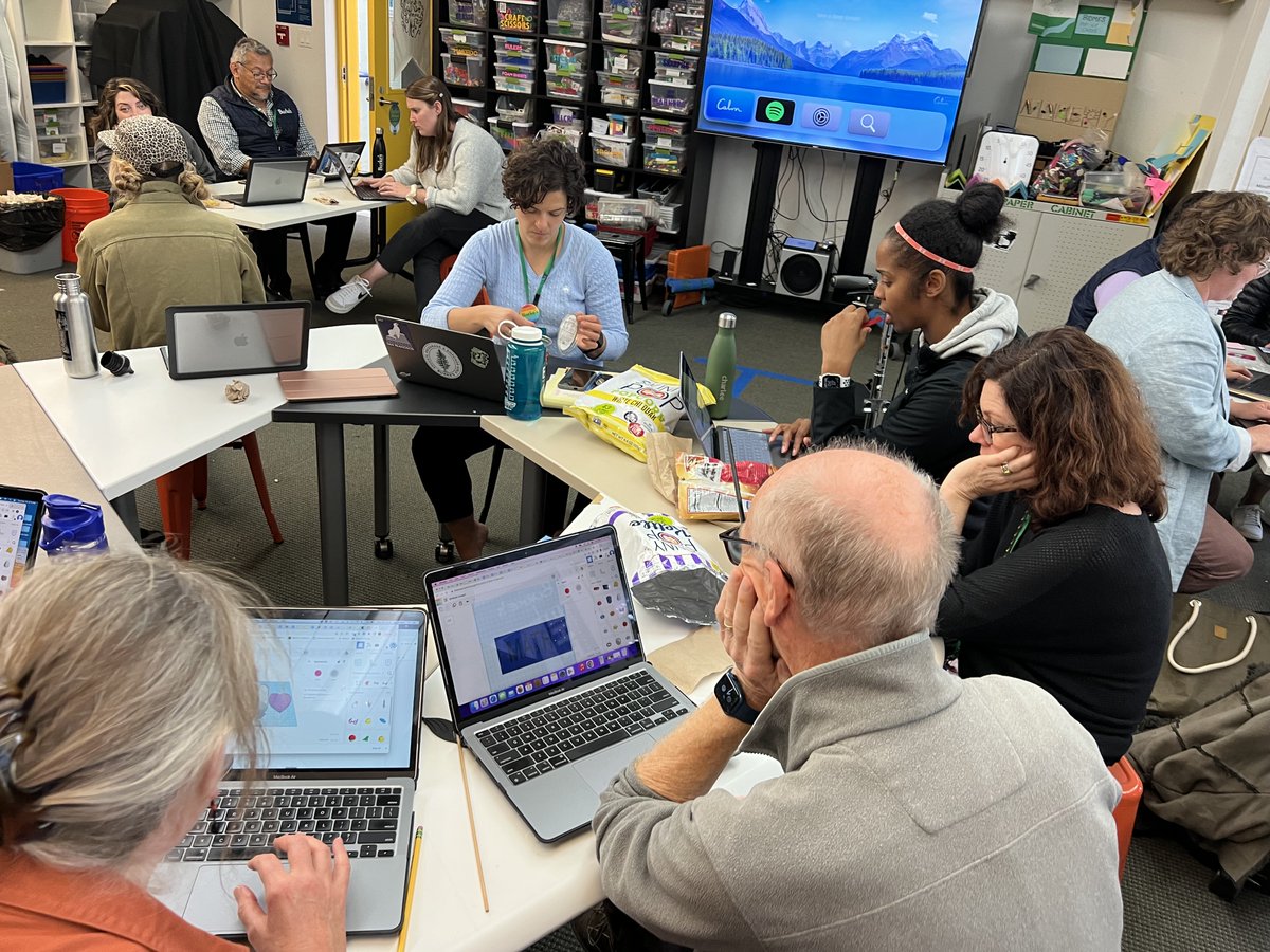BurkesSchool's tweet image. Upper School faculty had a lesson in the Makery this week to learn how to use the new @glowforge laser cutter and consider how it could support their work with students. #burkes #makersmindset #makery