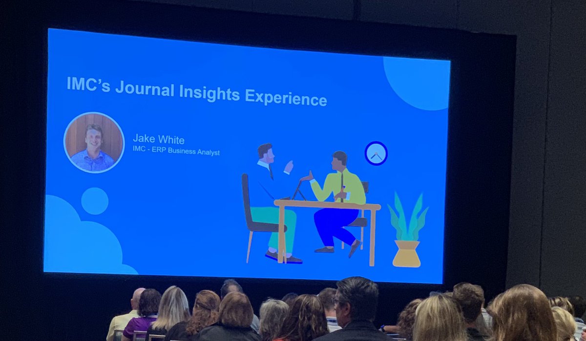dhaimes's tweet photo. “Remain Calm”
Jake White from IMC’s advice about his organization’s experience with @workday Journal Insights.
#WDAYRising #oCFO #Finance #innovation https://t.co/0Fvh0da5hx