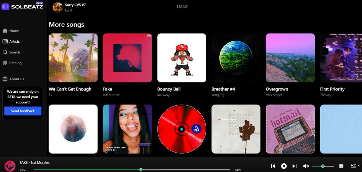 ALBERT_NFT's tweet photo. Probando la beta de @Solbeatz_ 

Proyectazo de @devopensource 

Ojo que en breve podras mintear musica en Solana y venderla en el marketplace de Solana https://t.co/Qwhs7wbgid