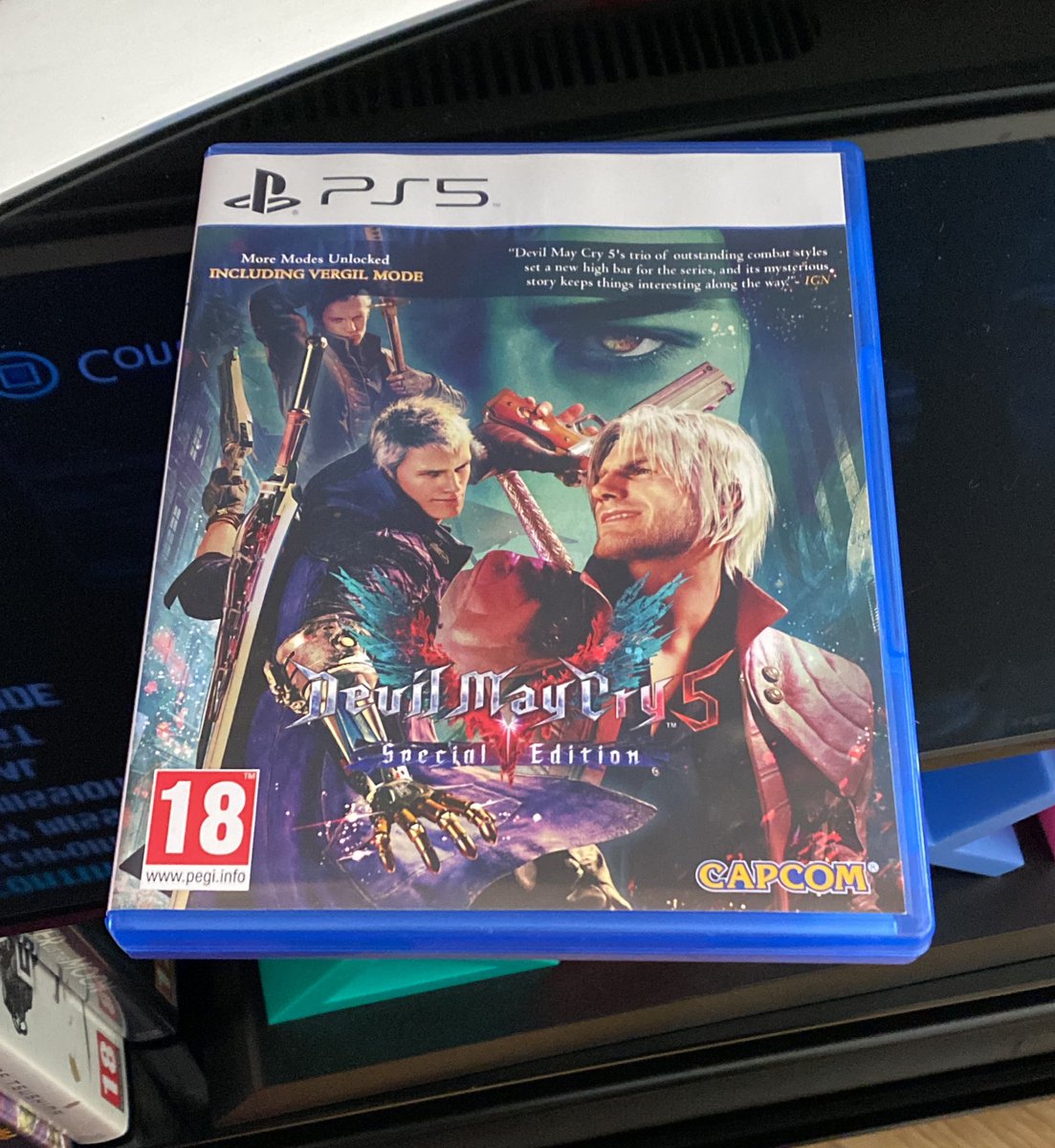 RaheelSaddique's tweet photo. Haven’t played a DMC game since the PS2 days! So I thought give this ago #ps5 #ps5collection #DMC5 #PlayStation5 #Team24 https://t.co/LSFuoZnwo7