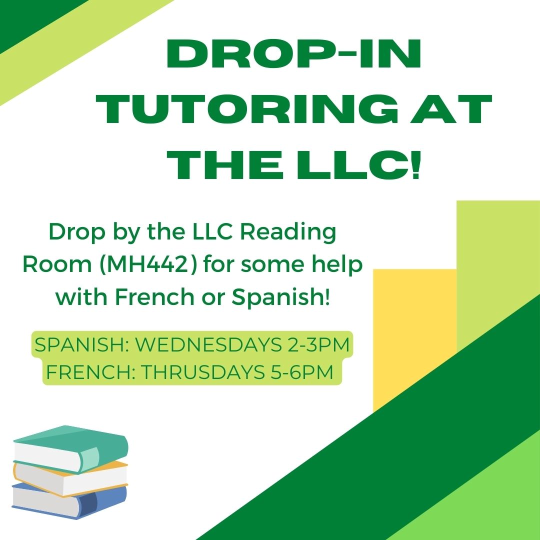 French and Spanish students, this is for you! Drop-In tutoring start today! Make sure to drop by if you need any help 📚