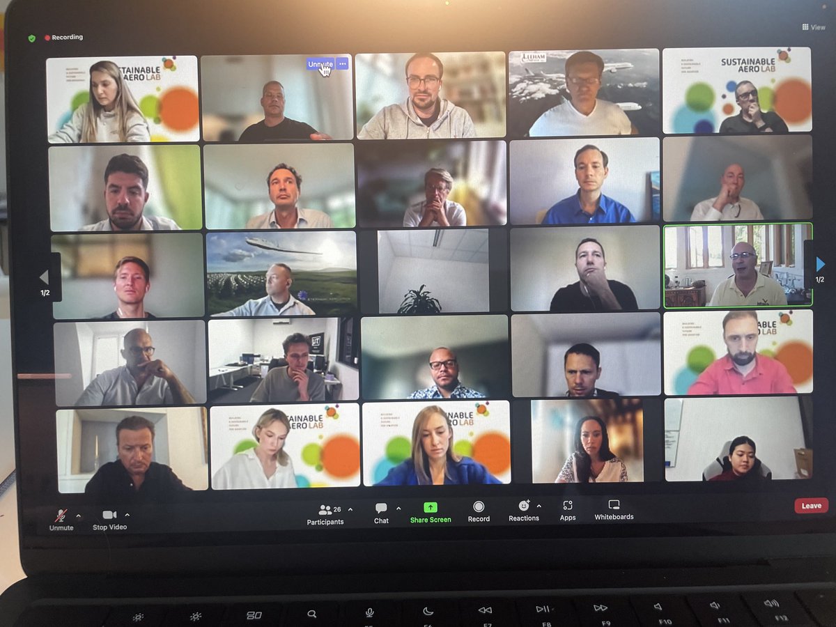uhrenbacher's tweet photo. ⁦@aero_lab⁩ mentoring session started after the summer break. So exciting to see some of the worlds best aviation experts mentoring some of the most ambitious startups solving emissions in aviation. #happyfounder https://t.co/pnty4nrfRm