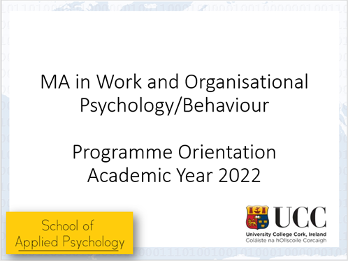 Clodagh Butler (@clodaghb4) on Twitter photo A big welcome to our new and returning MAWOPWOB students for the 2022/23 academic year! Looking forward to working with you all <a href="/AppPsychUCC/">Applied Psychology UCC</a> <a href="/UCC/">UCC Ireland</a> over the coming year! A big welcome to our new and returning MAWOPWOB students for the 2022/23 academic year! Looking forward to working with you all <a href="/AppPsychUCC/">Applied Psychology UCC</a> <a href="/UCC/">UCC Ireland</a> over the coming year!