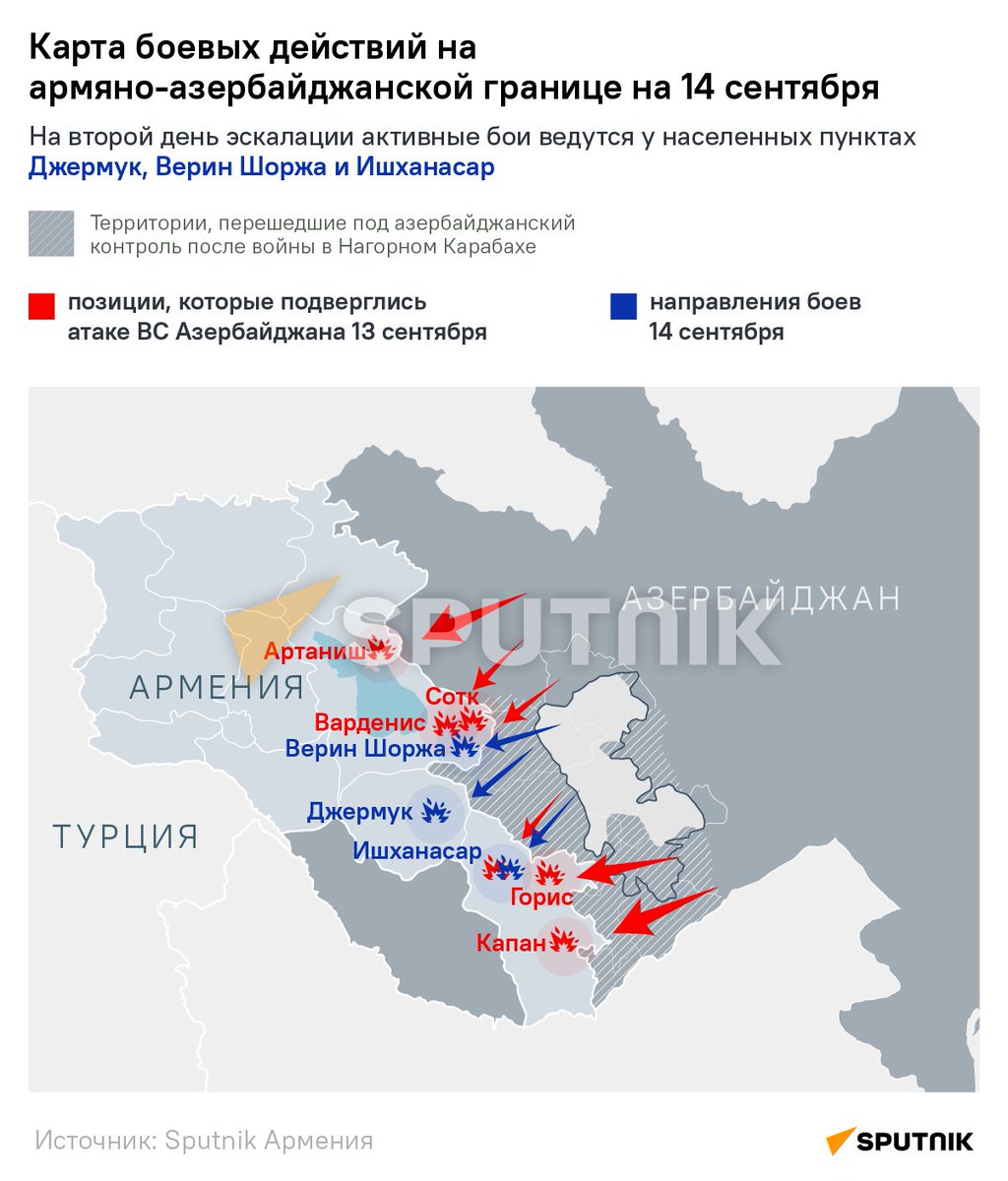Когда вы вчера увидели новости из Армении, вы наверное подумали: ну это опять Карабах. 
Так вот, это НЕ Карабах. 
Азербайджан атакует армянские города вдоль границы. Из Джермука, в котором я прожила месяц, эвакуированы все туристы, женщины и дети. 
Всем стало можно нападать.