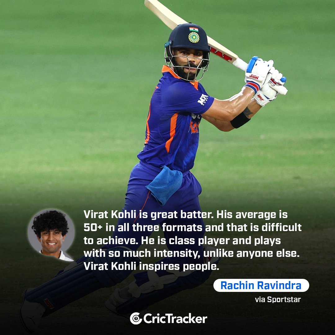 Rachin Ravindra heaps praise for Virat Kohli and also calls him an inspirational figure.

#CricTracker #RachinRavindra #ViratKohli