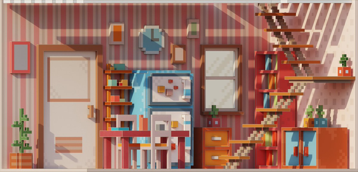 m4ndrill's tweet photo. Little colorful room

#voxelart #magicavoxel https://t.co/af1FqwjVeK