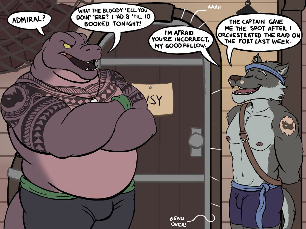nanoff94's tweet photo. Back in June I teased more stuff with my pirate characters, here's the comic 🅿️atrons voted for! https://t.co/fRT9AmNpYE