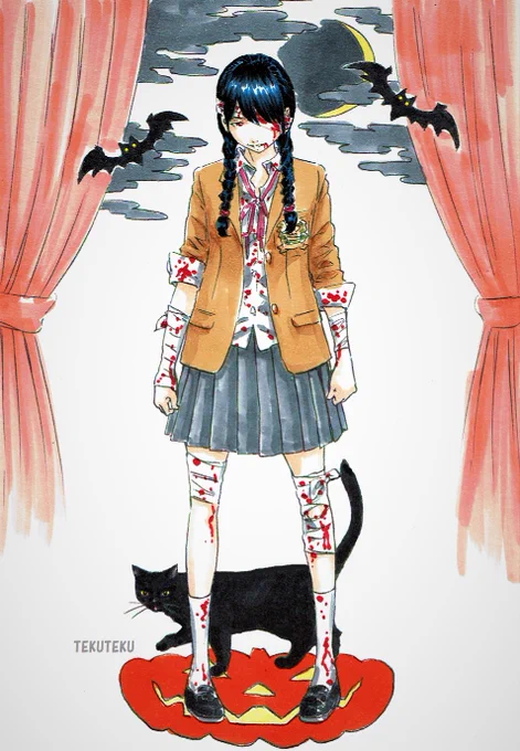 気が早い ハロウィンサンタ  お正月 #川柳 #illustration #オリジナルイラスト 