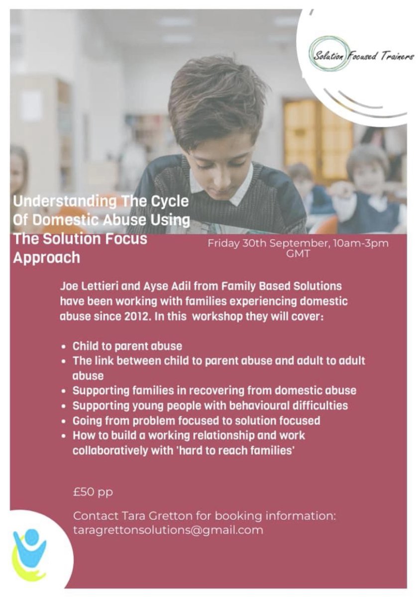 Only a few spaces left- understanding the cycle of domestic abuse the solution focus approach #solutionfocus #CPVA #domesticabuse #childtoparentabuse #cycleofabuse