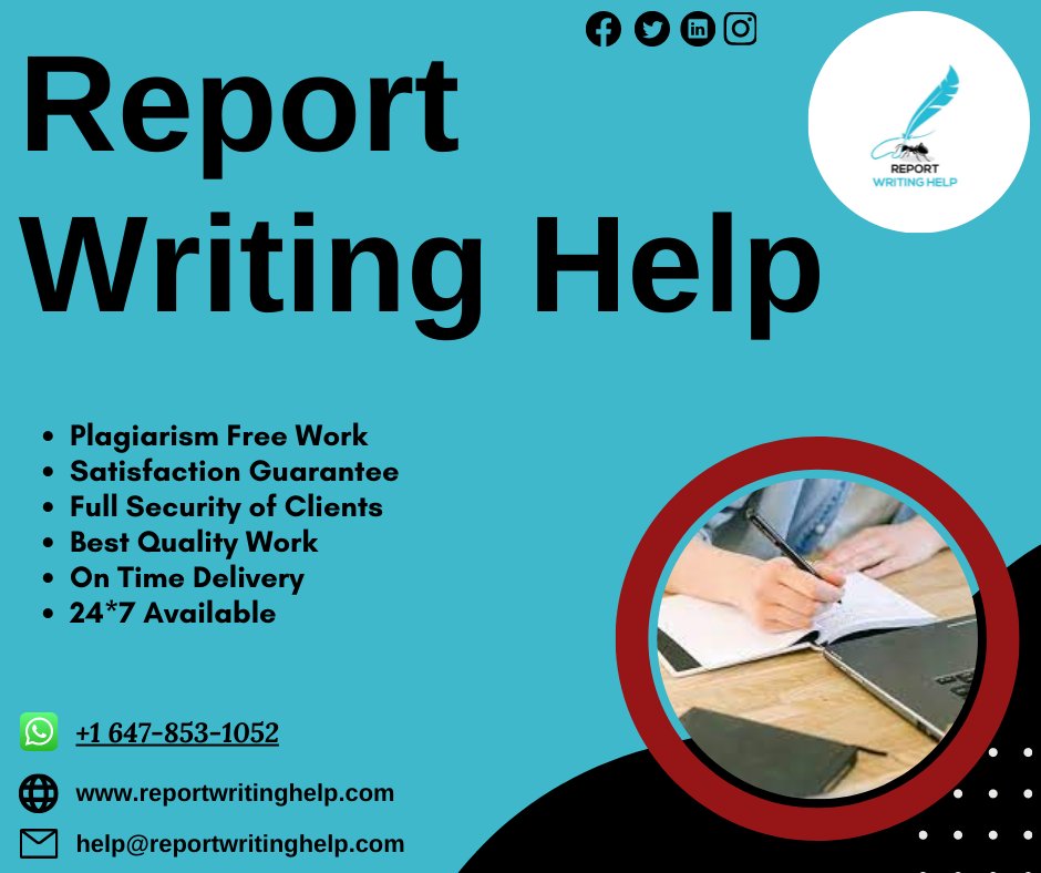 ReportWritingH1's tweet image. Be confident! Because you choose our Report Writing Help services.
Order your task Now:
#reportwriting #reportwritinghelp #reportwritingassignmenthelp #onlinereportwritinghelp #writingassignment #writinghelp #assignmenthelp #assignments #help #reportwritinghelp