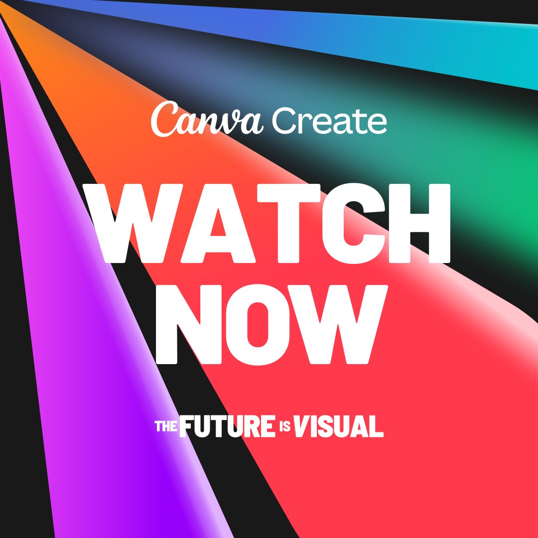 And we’re off! Welcome to #CanvaCreate The Future is Visual 🤩. We’ll be tweeting throughout the show, so stay tuned for more.

Watch here: canva.me/CanvaCreate2022