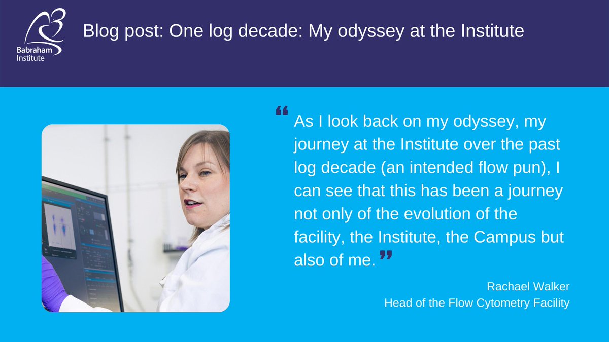 Babraham Institute (@babrahaminst) on Twitter photo Our latest blog celebrates 10 yrs at the Institute for our #flowcytometry facility head Rachael Walker <a href="/Babraham_Flow/">Babraham Flow Cytometry Facility</a>. Enjoy Rachael's reflections on all things flow, about growing a facility, #career development and life within and beyond the Institute.
babraham.ac.uk/blog/one-log-d… Our latest blog celebrates 10 yrs at the Institute for our #flowcytometry facility head Rachael Walker <a href="/Babraham_Flow/">Babraham Flow Cytometry Facility</a>. Enjoy Rachael's reflections on all things flow, about growing a facility, #career development and life within and beyond the Institute.
babraham.ac.uk/blog/one-log-d…