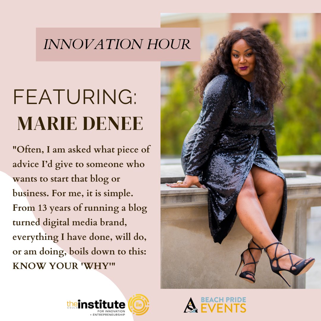 Institute for Innovation & Entrepreneurship (@csulb_iie) on Twitter photo Innovation Hour is back! Join us virtually next week for "The Power of a Blog: How to Write Your Way to Entrepreneurial Success" with
<a href="/MarieDenee/">MarieDenee</a> on Wed, Sept 21 from 12pm - 1:15pm. There will be a networking opportunity at the end!
Register for free- bit.ly/IH-2022 Innovation Hour is back! Join us virtually next week for "The Power of a Blog: How to Write Your Way to Entrepreneurial Success" with
<a href="/MarieDenee/">MarieDenee</a> on Wed, Sept 21 from 12pm - 1:15pm. There will be a networking opportunity at the end!
Register for free- bit.ly/IH-2022