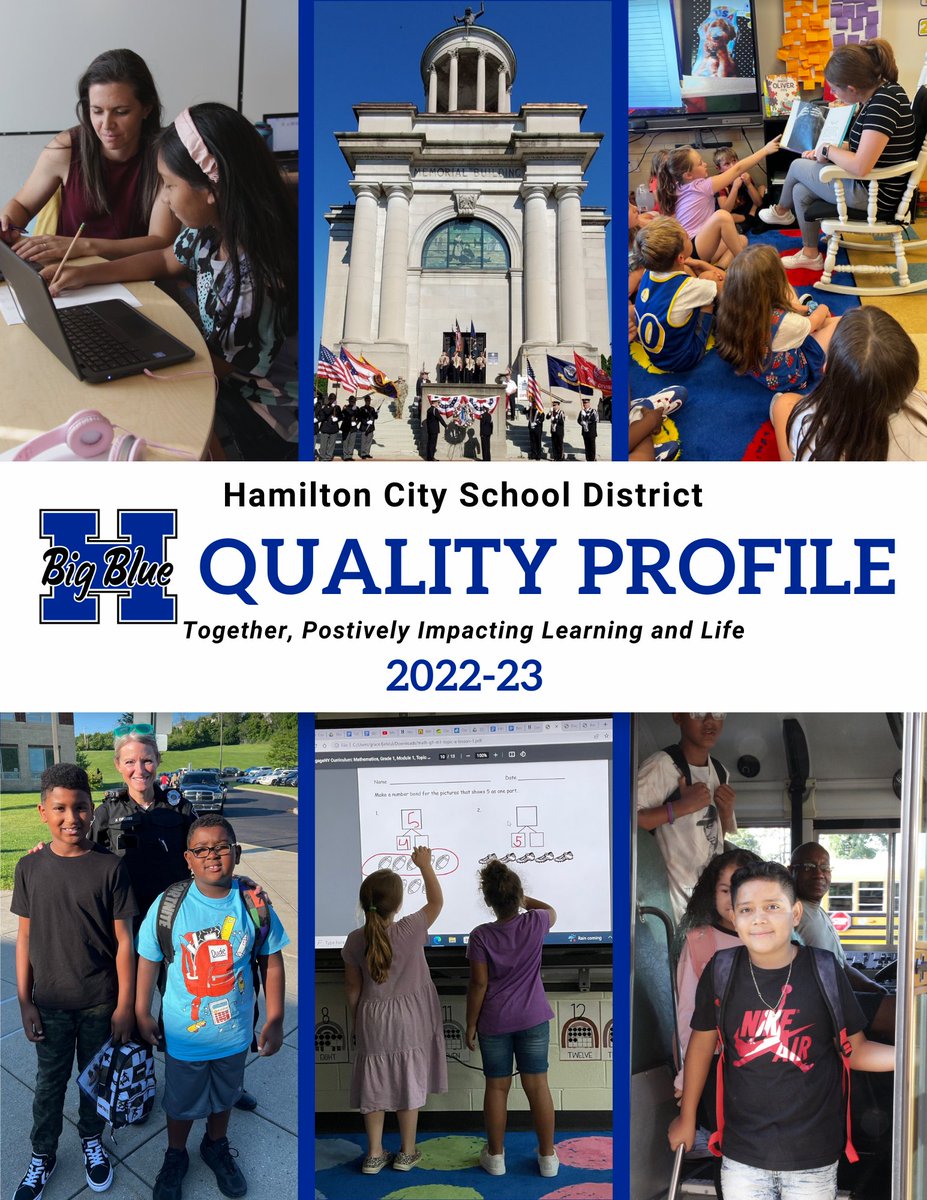 Great schools are a reflection of a great community! We are pleased to announce that the HCSD 2022-23 Quality Profile is now available for families and community members to read and review. #BigBlueOnTheMove #IAmHamilton Please click on the link below. hamiltoncityschools.com/News/2567#stha…