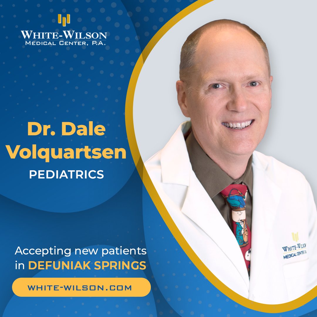 Meet Dr. Dale Volquartsen who is excited to be caring for the DeFuniak Springs community. A veteran of the US Air Force, Dr. Volquartsen's lively personality and compassionate disposition make him a favorite among patients and families alike. Visit ow.ly/LFrv50Kzikt.