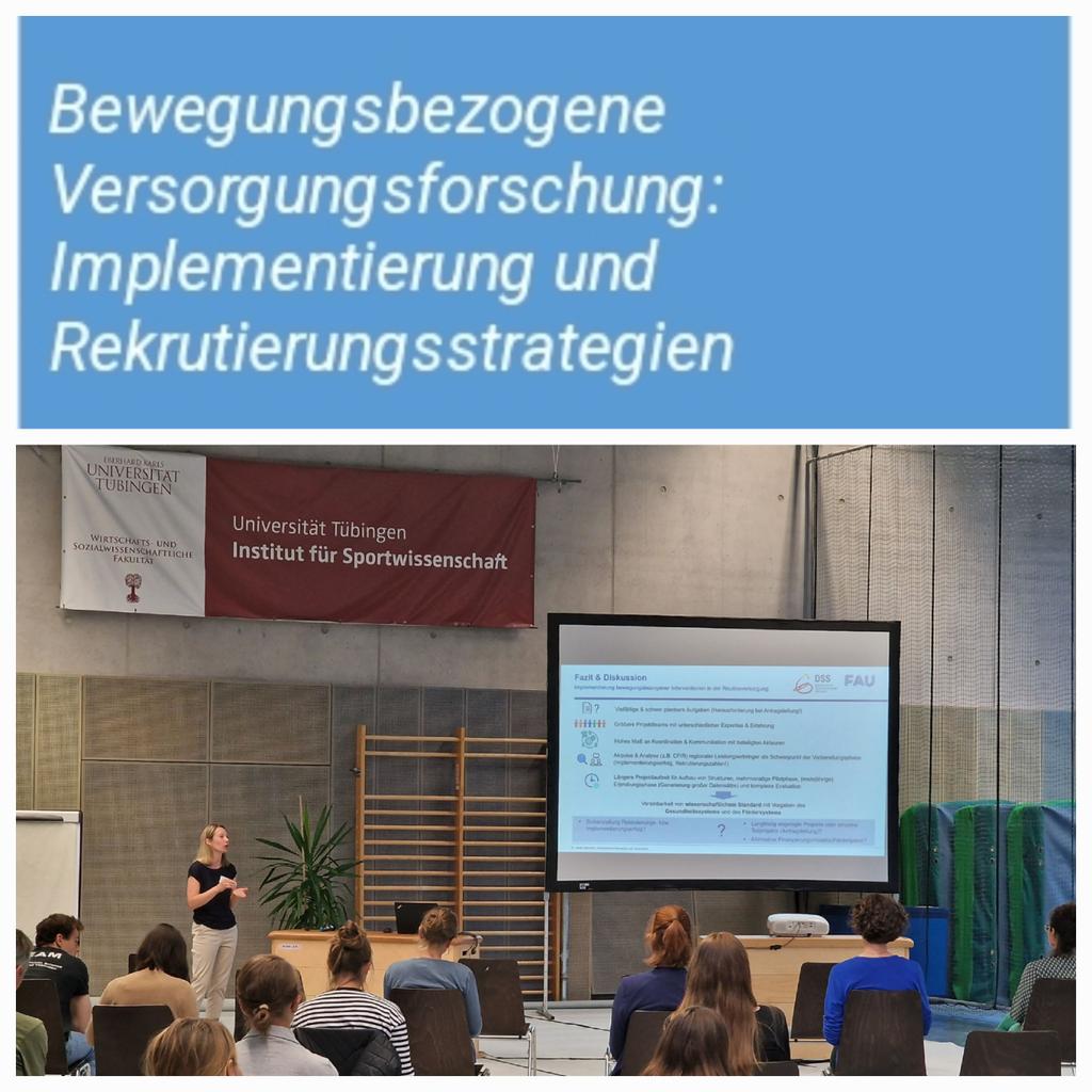 Sehr informativer AK unter Leitung von Dr. Sarah Klamroth <a href="/FAUPhysActivity/">FAU Division Physical Activity and Health</a> &amp; Dr. Stefan Peters @DVGS_eV u.a. zu Herausforderungen &amp; Lösungsansätzen in der #Rekrutierung und #Implementierung von Ansätzen in der bewegungsbezogenen #Versorgungsforschung.
