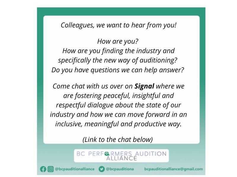 BCP Audition Alliance tweet media