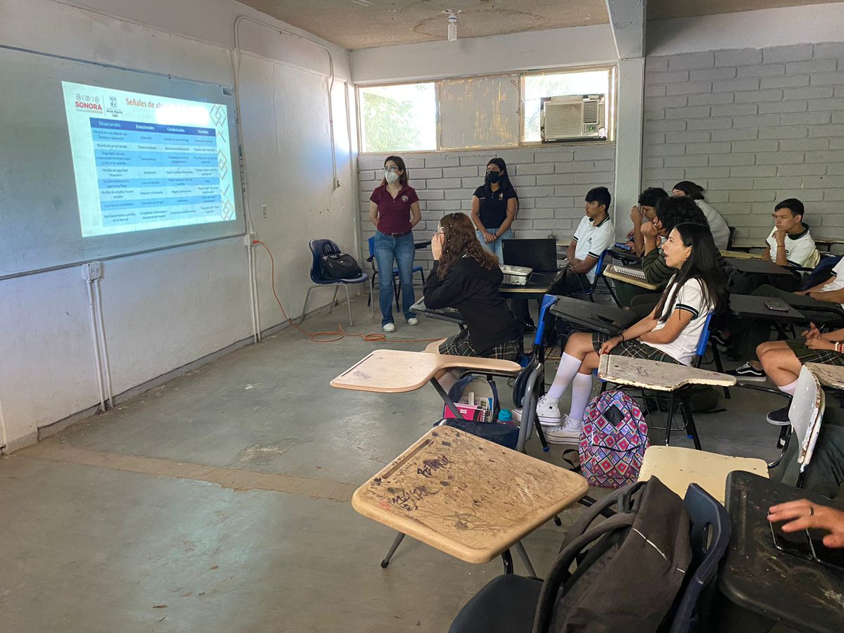 UCaborca's tweet photo. Se imparte tema de Sensibilización suicidio a los alumnos de CONALEP Plantel Caborca. #SaludMental #UsaTuCapa @CapaSonora @DGSMASONORA https://t.co/kXkJv3HgUE