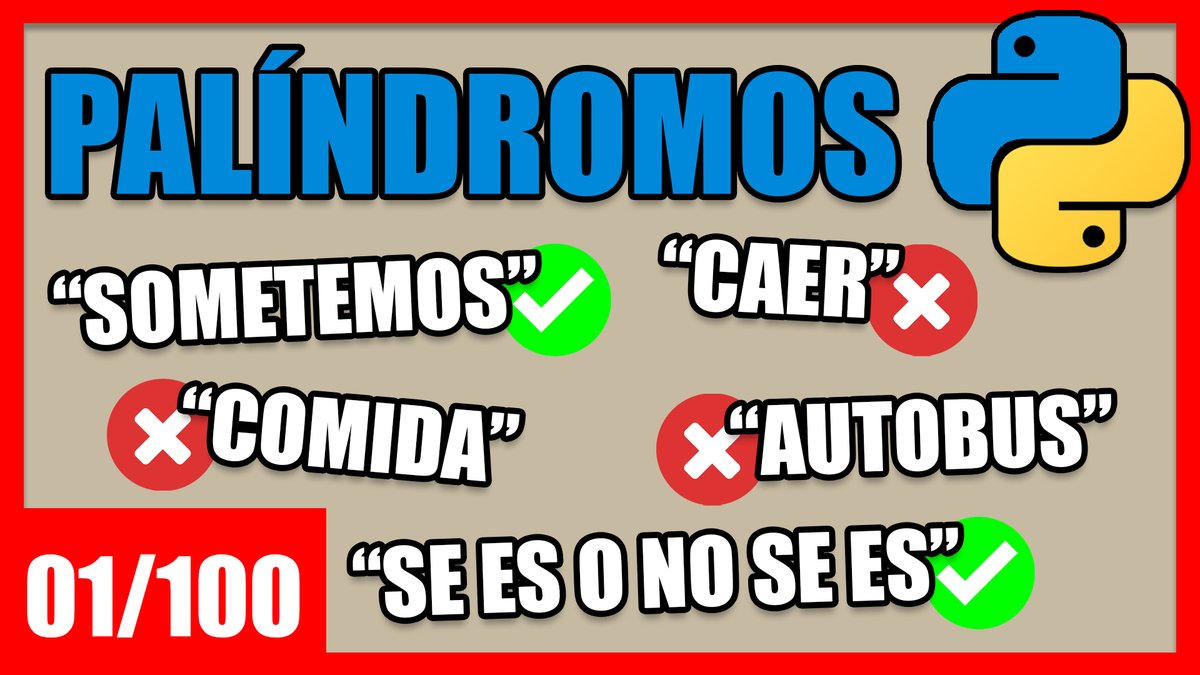 ¿Te gustaría aprender o mejorar tus conocimientos sobre Python?

Hoy hemos empezado una nueva serie en la cuál resolveremos 100 ejercicios distintos, para practicar con este lenguaje de programación.

¡Aquí tienes el primer episodio!
▶️ youtu.be/U9Q8mCySqws