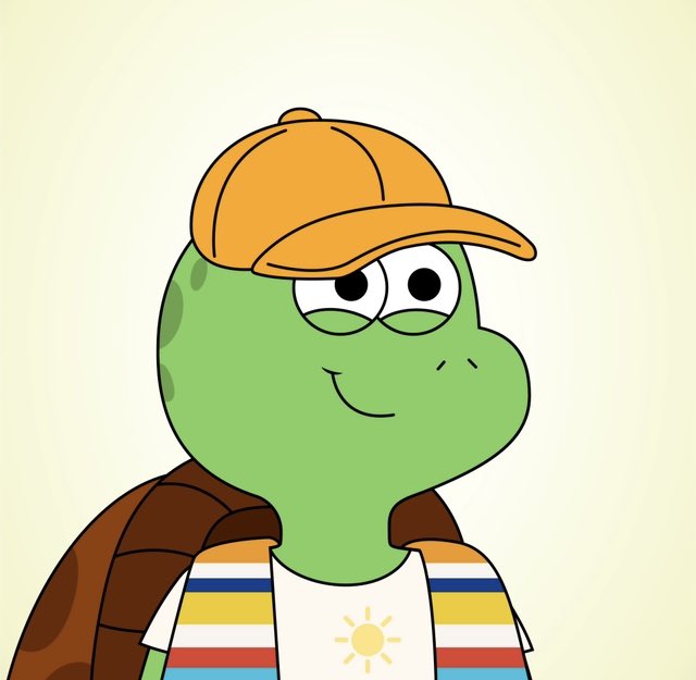 What's got this turtle grinning?

Probably that sunny little t-shirt! This trait is a subtle shoutout to our friends over at <a href="/theSunGens/">☀️ SunGens ☀️</a> ☀️

Their philosophy of radical optimism and regenerative practices inspires us to do better for our planet and the people on it 💚