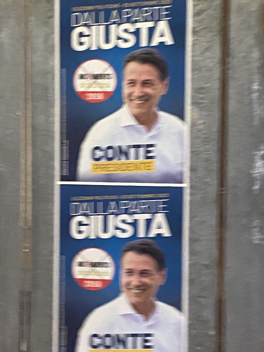 PatrickNdreka's tweet photo. Basta farsi un giretto per capire di chi la “maggioranza” ha veramente paura . Da notare l’unico manifesto strappato . #ElezioniPolitiche22 #pd #enricoletta https://t.co/VUJuKGutr2