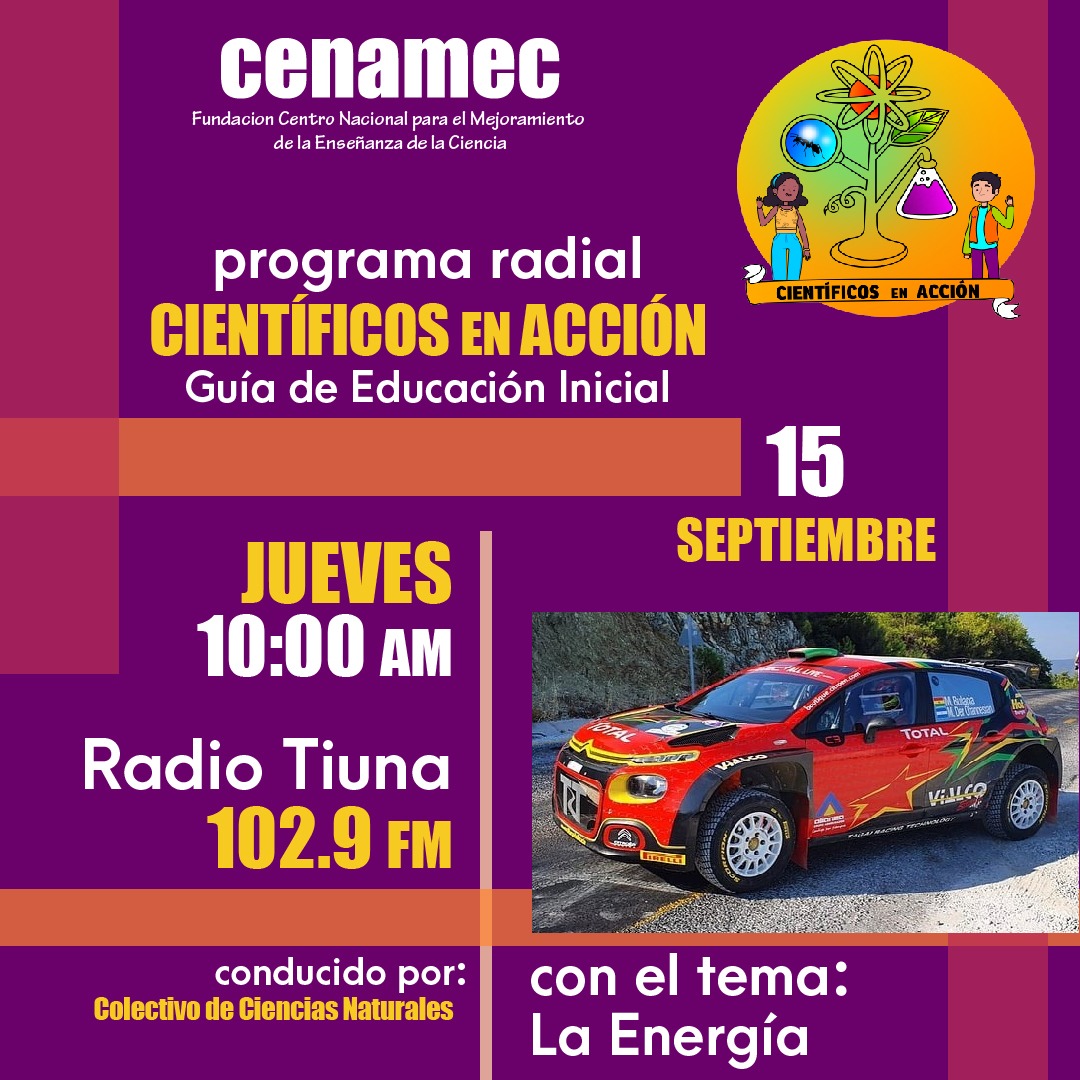 La Fundación #CENAMEC, les invita  a escuchar 📻este jueves a las 10:00am,  por 📻 Tiuna 102.9 101.1FM, nuestro programa "CIENTÍFICOS EN ACCIÓN" Enseñar no es transferir conocimiento, es crear la posibilidad de producirlo" Paulo Freire .<a href="/_LaAvanzadora/">Yelitze Santaella</a> 
 ._ <a href="/RosangelaOrozco/">Rosangela Orozco</a>