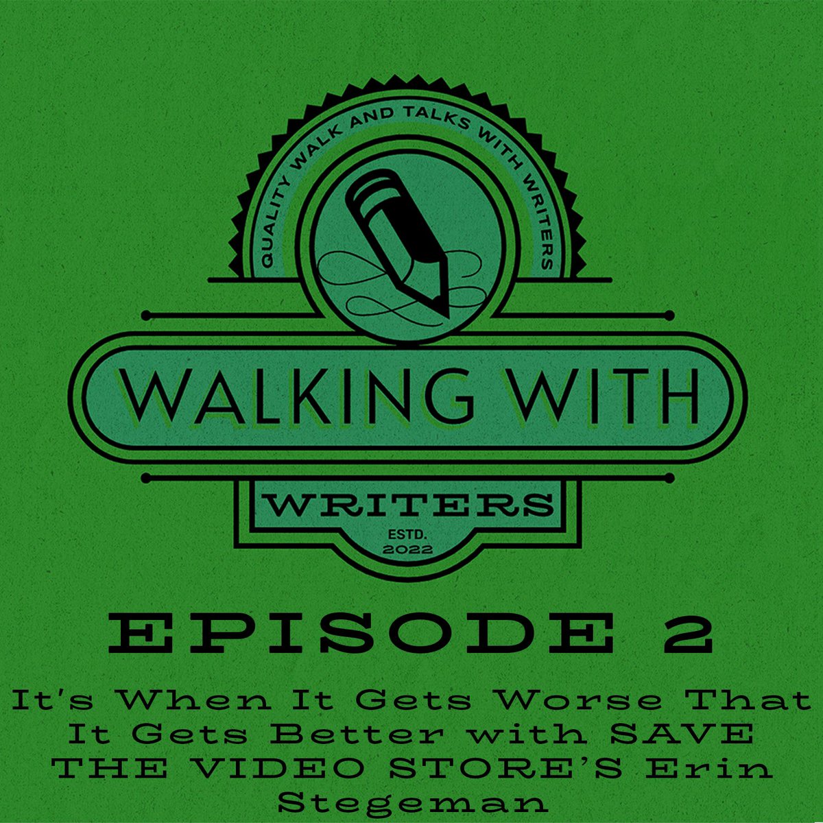 WalkWithWriters's tweet photo. NEE EPISODE ALERT! @ThatNerdyKev sits down with @erinstegeman (#SaveTheVideoStore #OUAT #OUATRockOpera @OUAWPodcast)! Link below! #podcast #Writer #screenwriting #performer #director #contentcreator #interview https://t.co/8FHNPsvroK