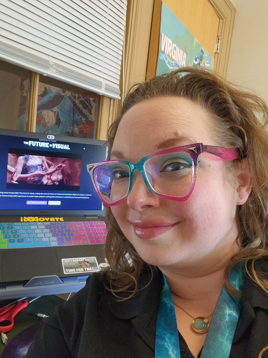 MrsAdamsTech's tweet photo. Excited to watch and get some learning out of #CanvaCreate! #TheFutureIsVisual @canva https://t.co/KHooos5WX7