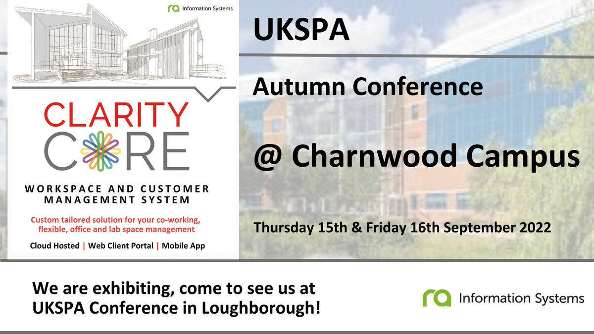 CLARITYCORE's tweet image. This week we are exhibiting at the @UKSPA conference. Take advantage of this opportunity to meet new people, re-connect to peers and network and to chat with our team at the Charnwood Campus, Loughborough on Thursday 15th &amp;amp; Friday 16th September: ukspa.org.uk/event/ukspa-au…