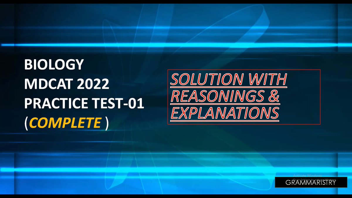 grammaristry's tweet photo. MDCAT 2022 PMC BIOLOGY SOLVED PRACTICE -MOCK TEST - 01 COMPLETE WITH REASONING
#pmc 
#PMC2022 
#pmdc
#mdcat 
#mdcat2022
#MBBS 
#letsconnects 
#biology 
#MCAT  
#MDCAT
https://t.co/DTcSEgEAuJ https://t.co/2etkbt5esz