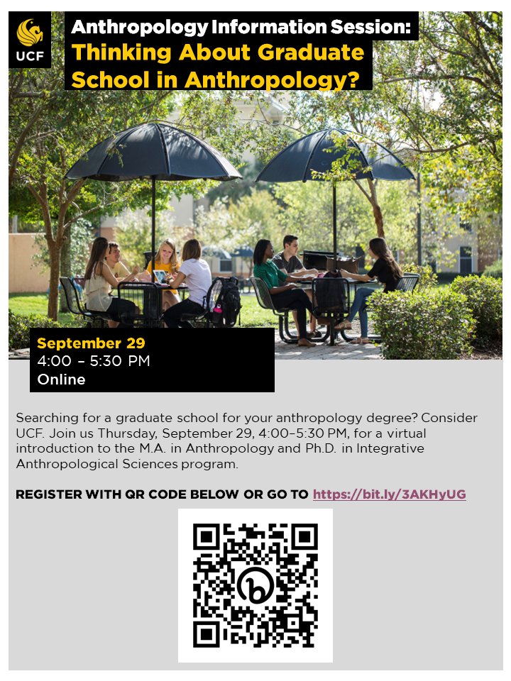 UCF Department of Anthropology on Twitter "ICYMI Join us for our