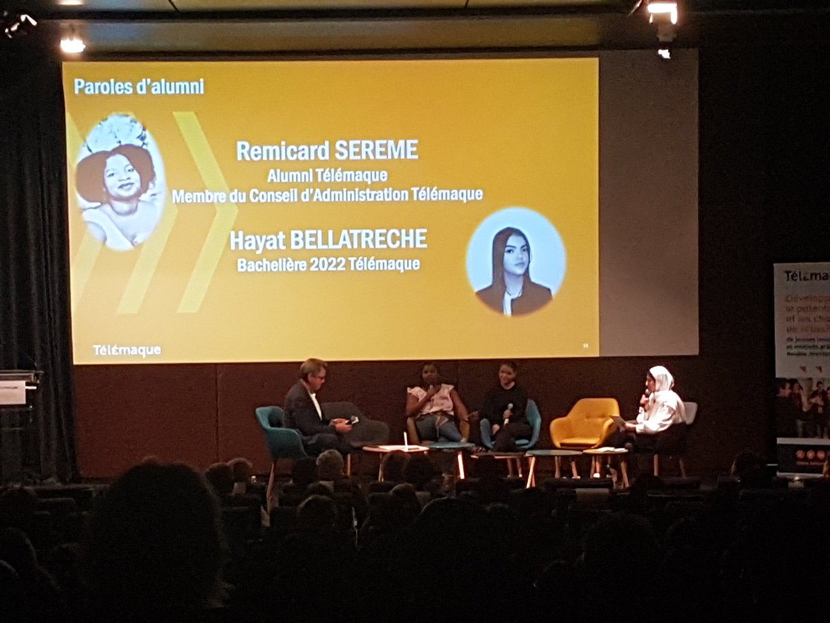 mtzgr_lyd's tweet photo. .@remicard, Alumni @Telemaque_asso et @sciencespo et membre du CA de l'association, et Hayat bachelière 2022 Occitanie, témoignent de leur expérience. Cc @JeanneGiry @GognyLucie @SihemBoukada https://t.co/WqWApxBDHx