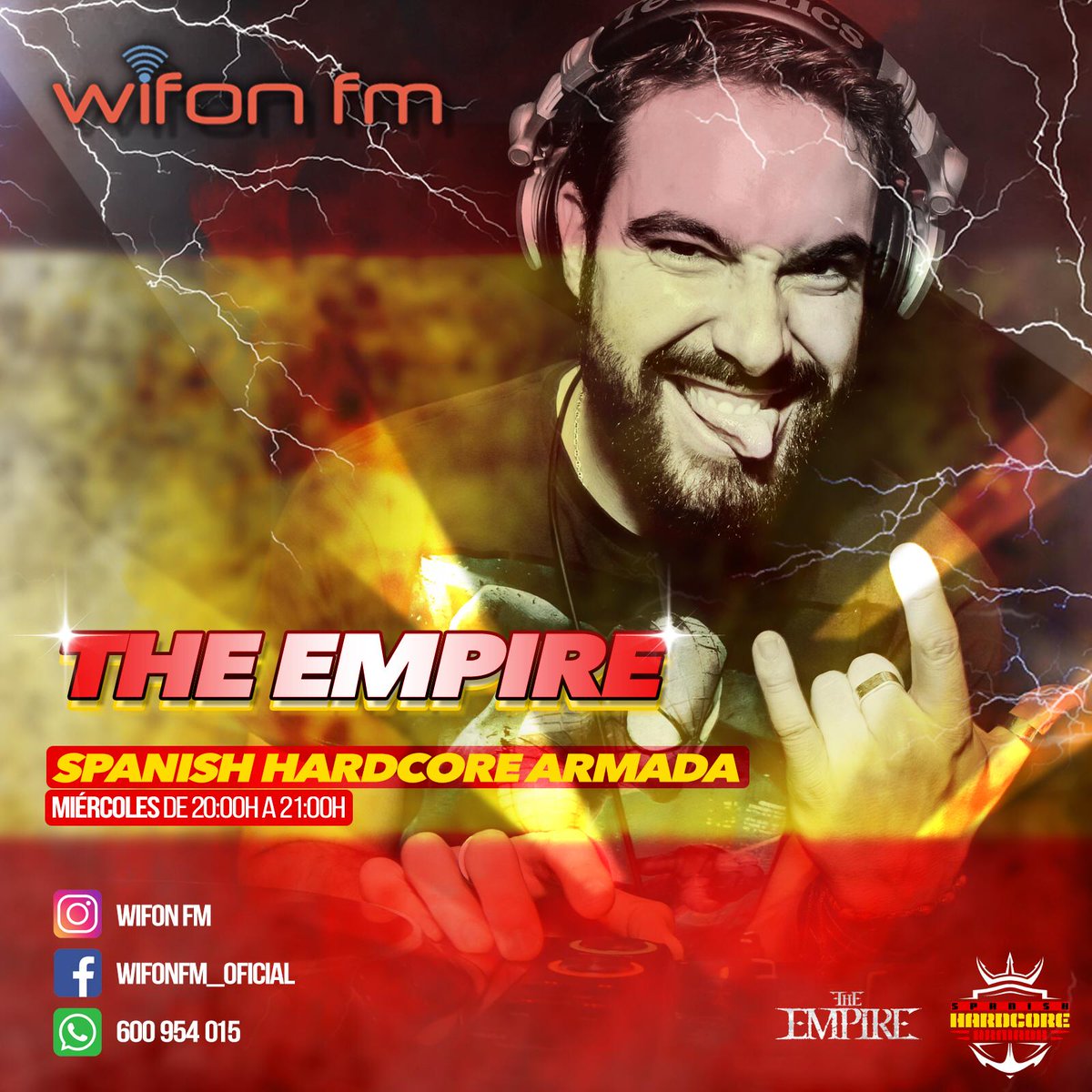 dj_the_empire's tweet photo. Listos para un nuevo episodio de #SpanishHardcoreArmada 🔊🎶!!
▶️Sintoniza a partir de las 20:00⬇️
- 📻97.5 (Murcia) / 94.2 (Cartagena) / 89.5 (Abanilla)
- 🌍https://t.co/WfQCPRpuNG
- o en #twitch sobre las 19:30 https://t.co/ThJdF57hi1
#radio #hardcore #music #hardstyles https://t.co/mYif0dwrww