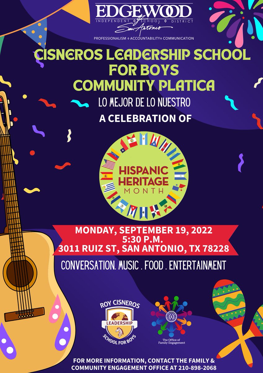 EISDFE's tweet photo. It was a long summer without seeing you! That's why   we are really excited to be hosting our next Platica at @ROYCISNEROSES.  We hope you can join us.  @OMoucoulis @EdelyOlvera @Mrs_BHdz_EISD @Bernice98599458 #EISDFamilyEngagement #EISDProud #WeChooseEISD https://t.co/M07Gn8uFgr