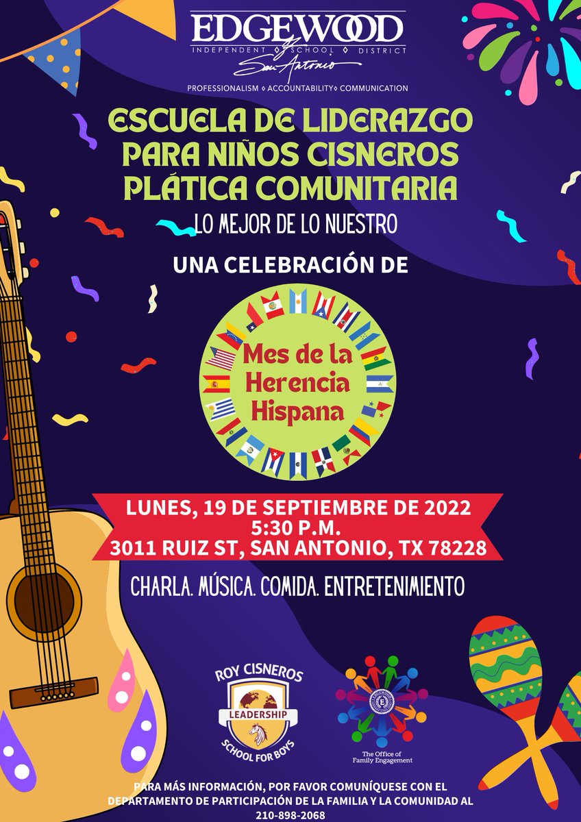 EISDFE's tweet photo. It was a long summer without seeing you! That's why   we are really excited to be hosting our next Platica at @ROYCISNEROSES.  We hope you can join us.  @OMoucoulis @EdelyOlvera @Mrs_BHdz_EISD @Bernice98599458 #EISDFamilyEngagement #EISDProud #WeChooseEISD https://t.co/M07Gn8uFgr
