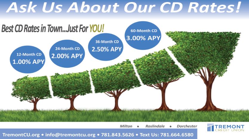 TremontCU's tweet photo. We have updated our Certificate Deposit rates. There is no better time to open a Certificate Deposit than right now. Check out our great rates and see if there is a term that fits your needs!
https://t.co/ghpWmxualE... https://t.co/qIXqqAMBhX