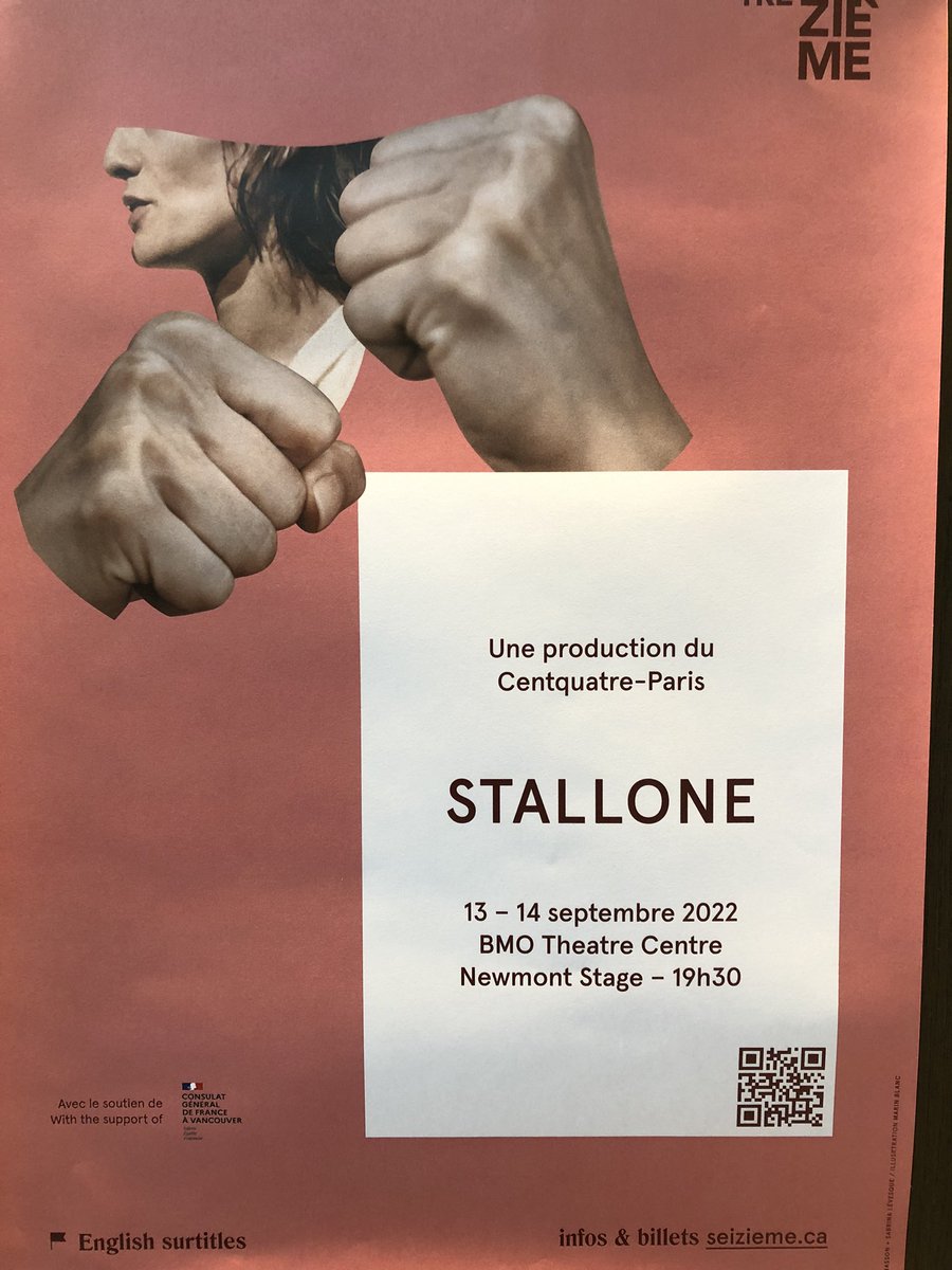 N_BaudouinCG's tweet photo. #Stallone c’est aussi une pièce de théâtre servie par 2 grands artistes 🇫🇷de passage à Vancouver grâce @Seizieme et @104paris. Une petite merveille où s’entremêlent récit sur la nécessité d’agir, dialogues savoureux et improvisations musicales. 🙏#clothildehesme #pascalsangla https://t.co/XWfKLmONPQ