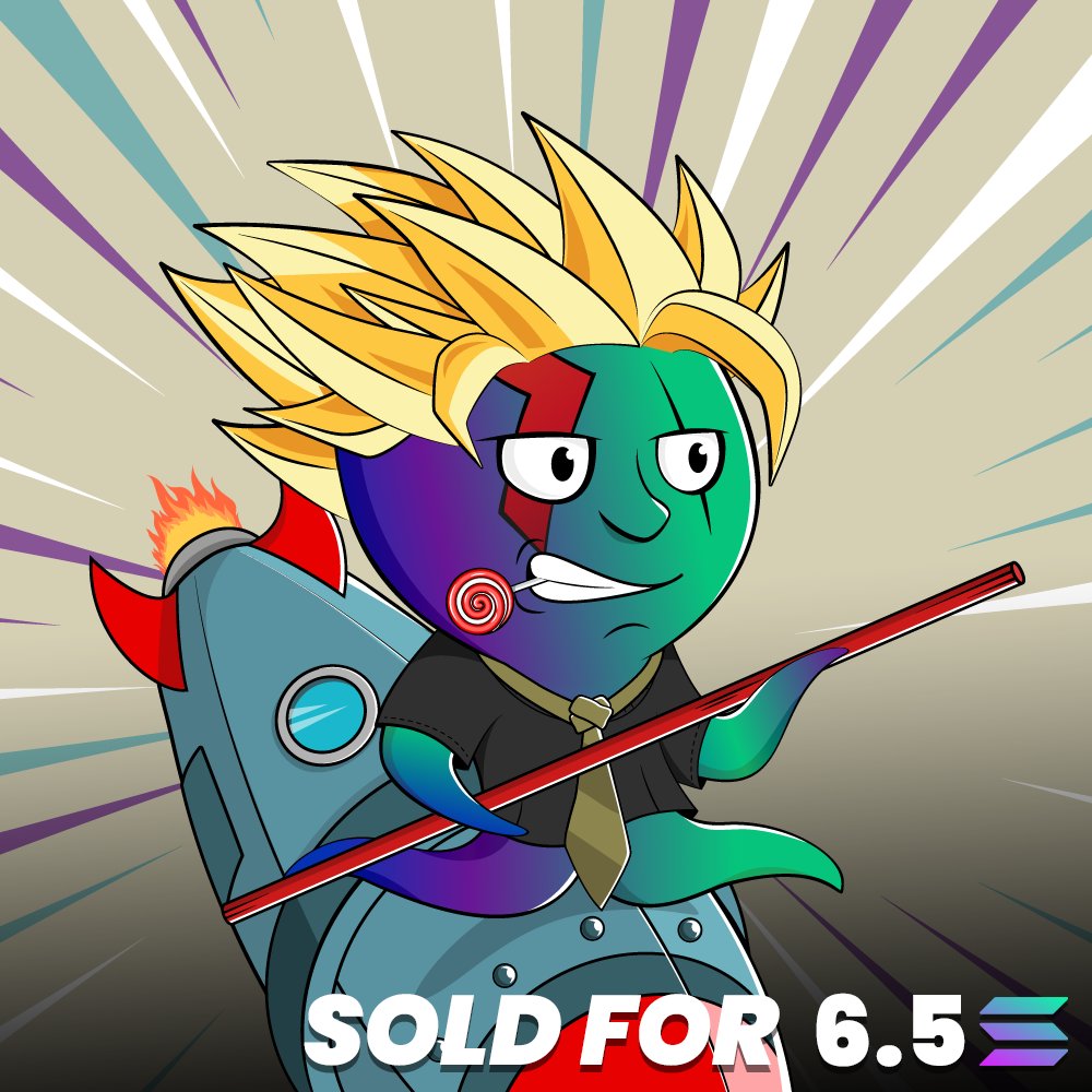 Octo8gaming's tweet photo. This little one just got sold for 6.5 SOL 😱
Probably nothing ... 👀
#TheOctos 🐙 https://t.co/bBuUhigdfi