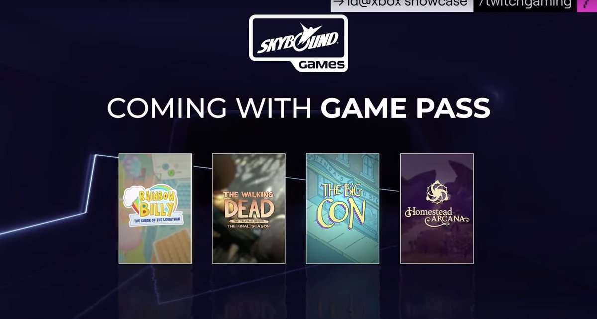 klobrille's tweet photo. The Walking Dead - The Final Season, Rainbow Billy, The Big Con and Homestead Arcana are coming to Xbox Game Pass. https://t.co/azMPLp6uiI