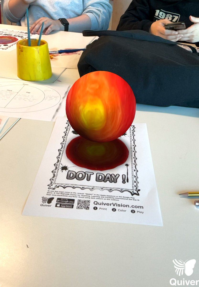 UswEllis's tweet photo. Had fun using the quiver app in todays Expressive Arts lecture to make our dot paintings come to life. Excited to use it while on placement 😄 @quivervision #usw #PGCE https://t.co/s74iVRRxAz