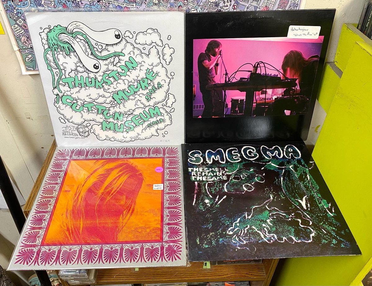 NormalsBooks's tweet photo. Some new used esoteric jams to prime your ears for this year’s High Zero that starts Thursday! #JohnWiese #Mouthus #Smegma #ThurstonMoore #MouseOnMars https://t.co/S6VXChG1Tp