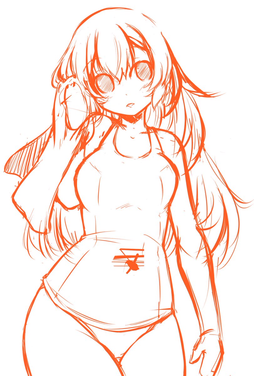 「スク水ジャベさんは、やっぱり正面に変更しますw 」|misoピエロ@C101お疲れ様でした！のイラスト