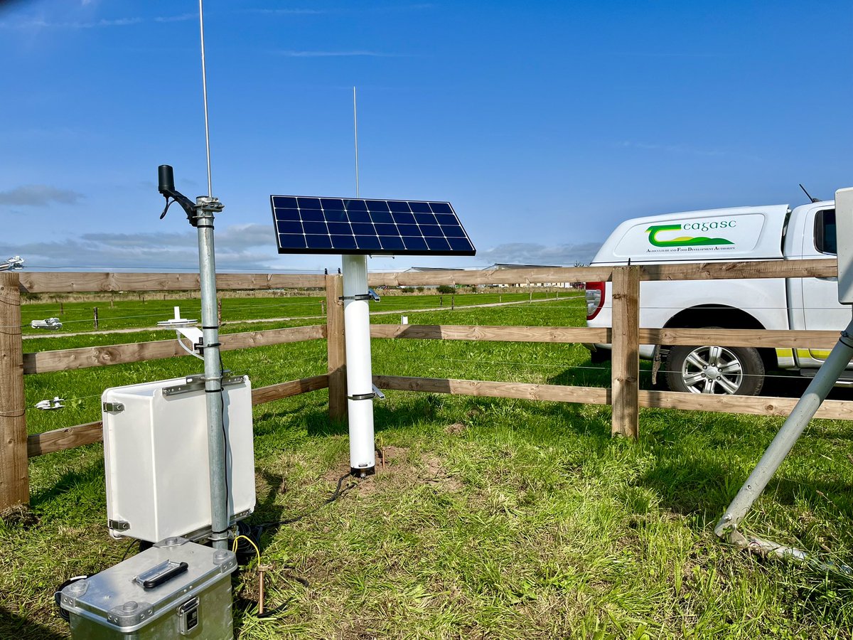 jamesrambaud's tweet photo. Beautiful skies at Curtin’s farm today installing the second last #ISMON sensors in a #multispecies sward.
The network is near completion as the final installation is programmed for @Teagasc Athenry the week after #Ploughing2022 https://t.co/Ou8YHPZiOr